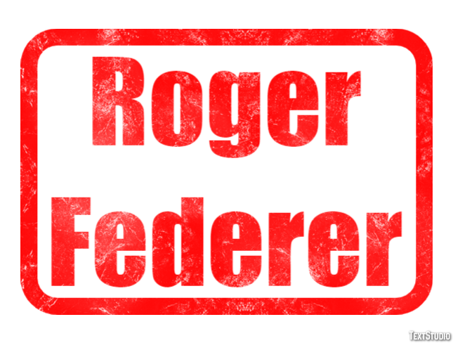 Roger Federer Text effect