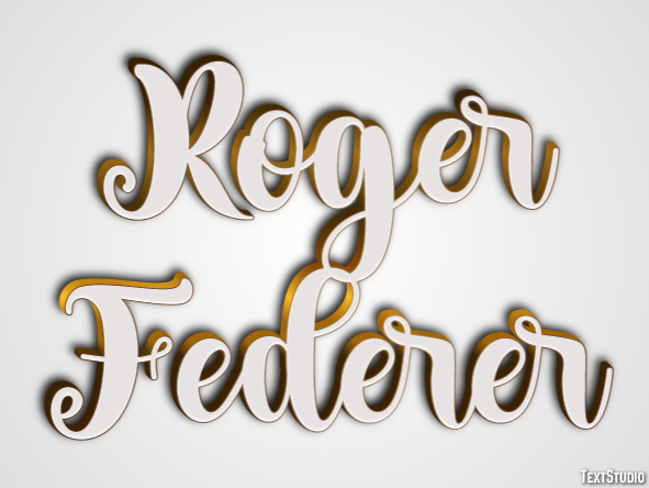 Roger Federer Efeito de texto