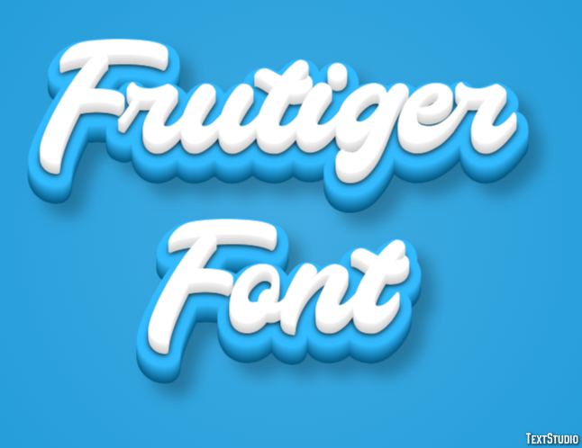 Frutiger Font Efecto de Texto
