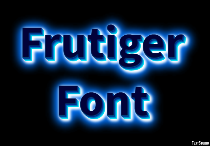 Frutiger Font テキスト効果