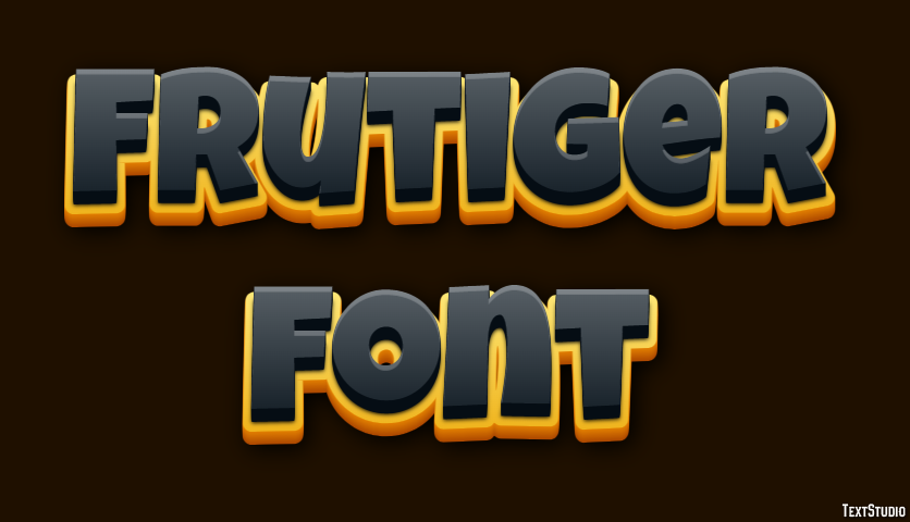 Frutiger Font Efecto de Texto