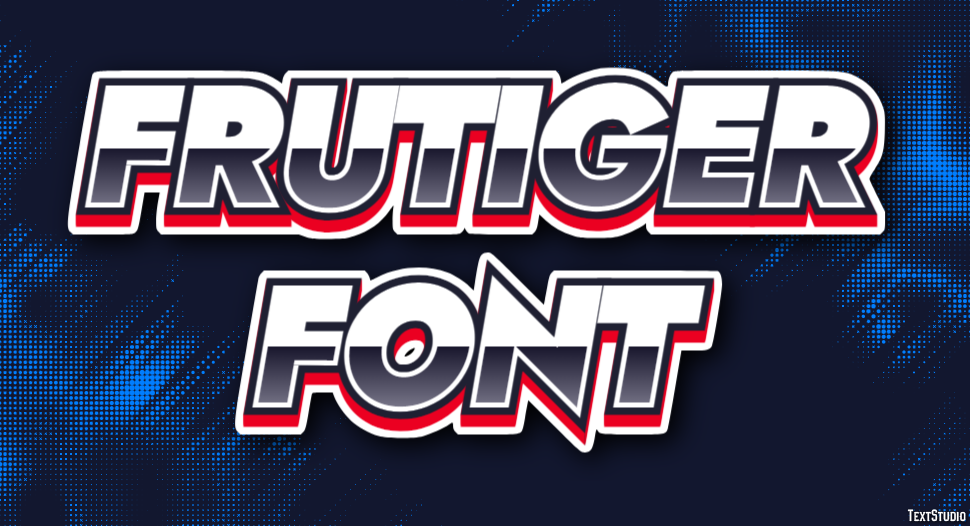 Frutiger Font Efecto de Texto