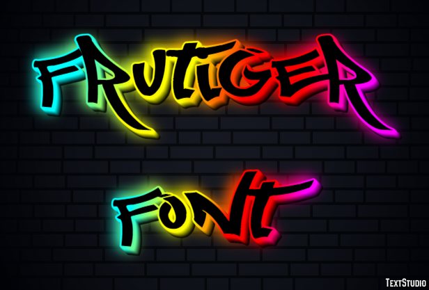 Frutiger Font Efecto de Texto
