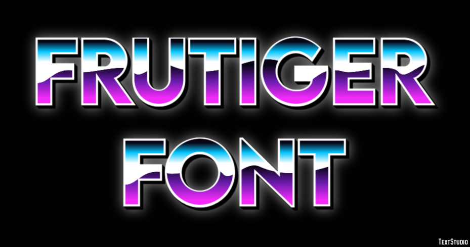 Frutiger Font Efecto de Texto