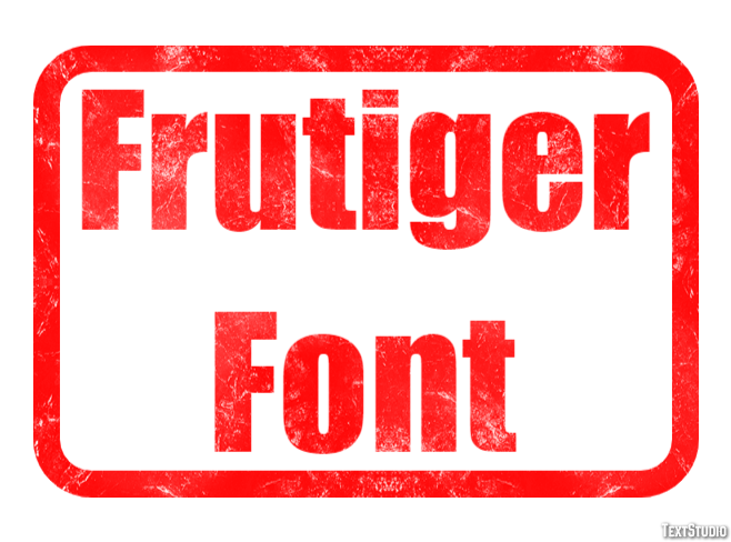 Frutiger Font Efecto de Texto