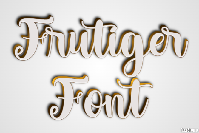 Frutiger Font Efecto de Texto