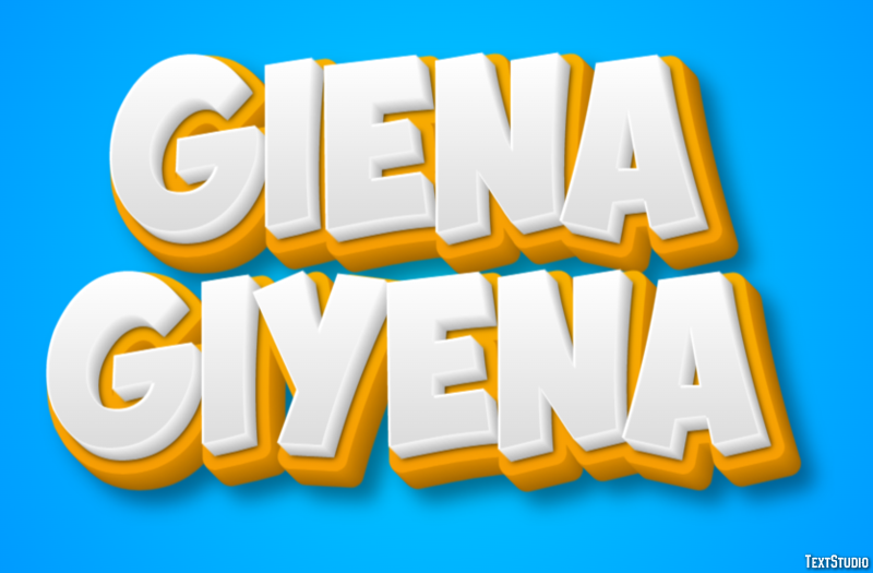 гиена giyena Текстовый эффект