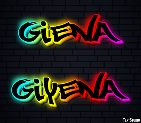 гиена giyena Текстовый эффект