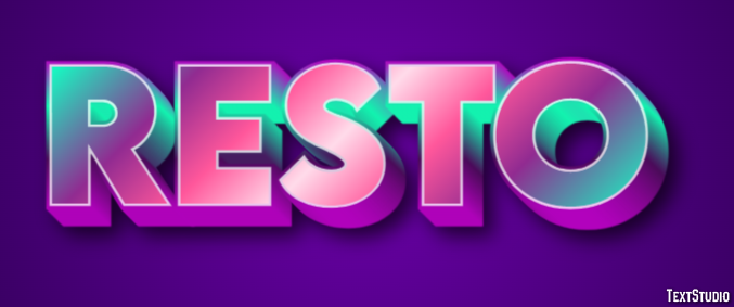 Resto Efeito de texto