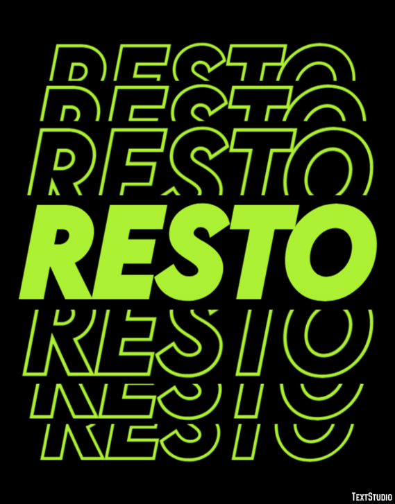 Resto Efeito de texto