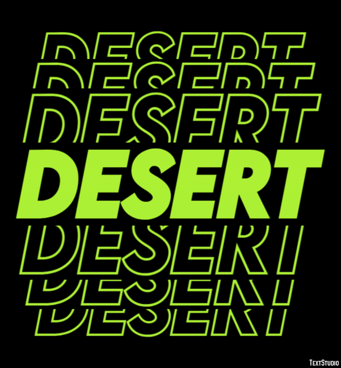 Desert テキスト効果
