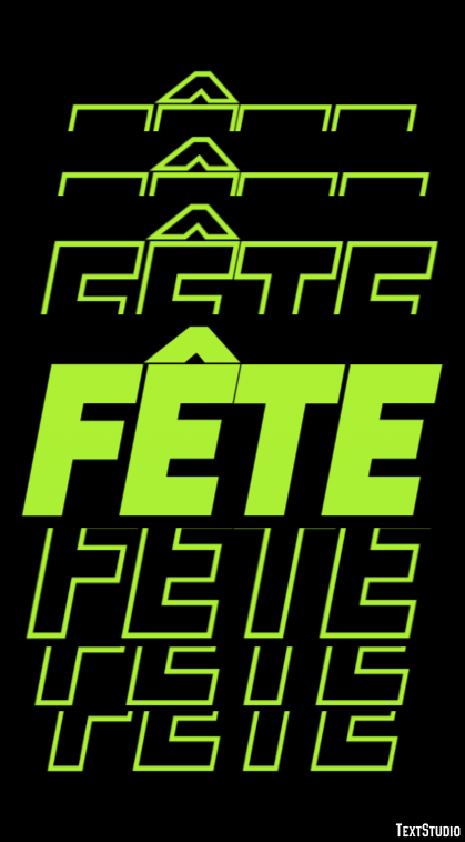 Fête テキスト効果