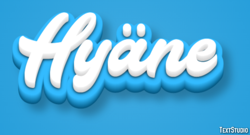 Hyäne Texteffekt