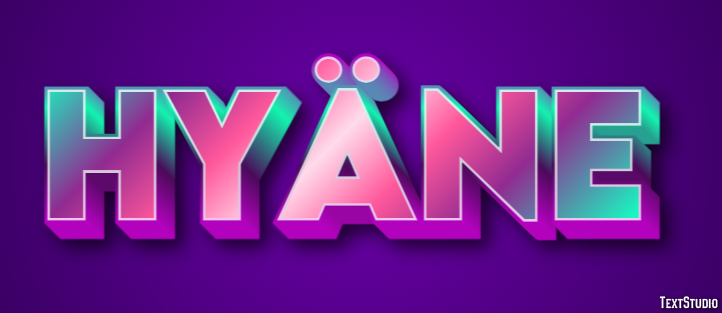 Hyäne Texteffekt