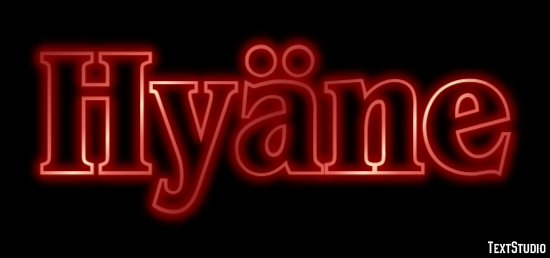 Hyäne Texteffekt