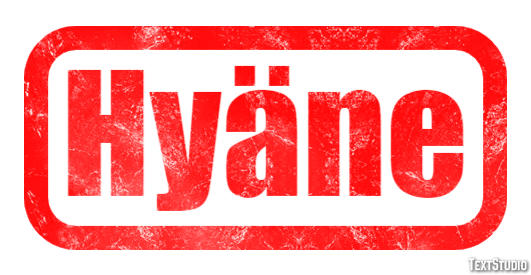 Hyäne Texteffekt