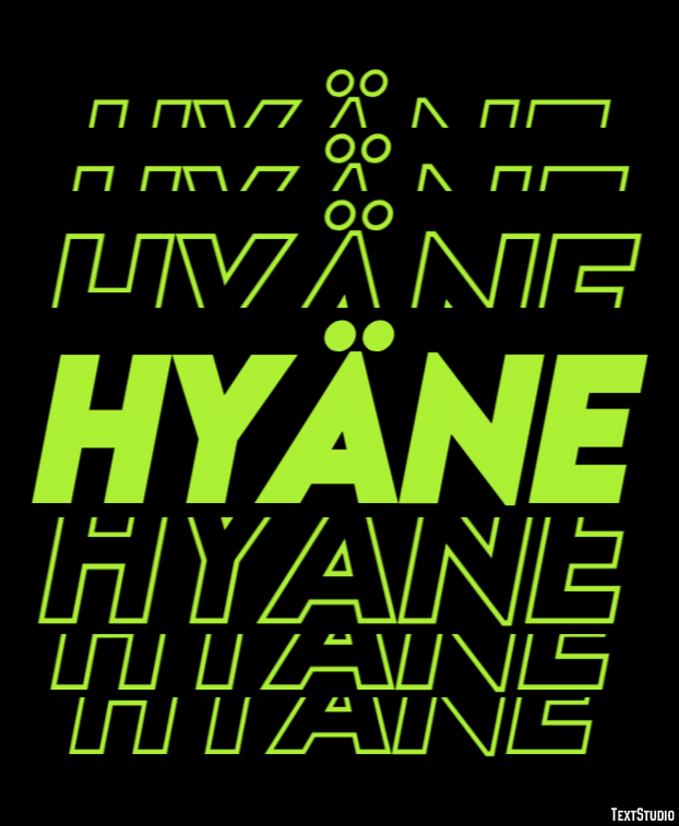 Hyäne Texteffekt