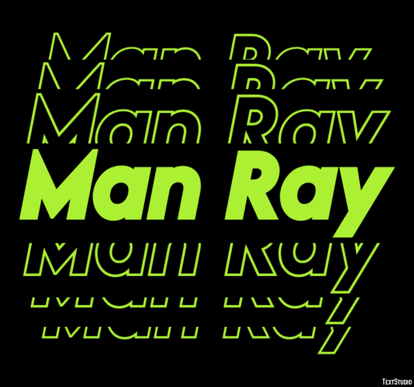 Man Ray テキスト効果