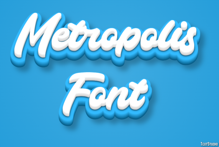 Metropolis Font Text Effect
