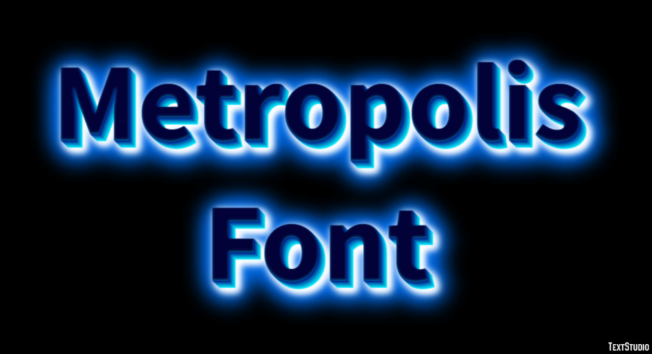 Metropolis Font Text Effect