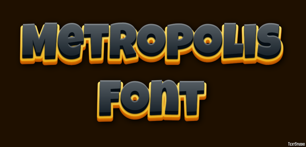 Metropolis Font Text Effect
