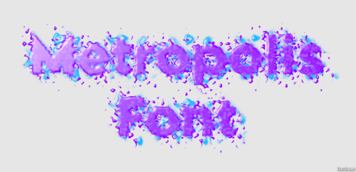 Metropolis Font Text Effect