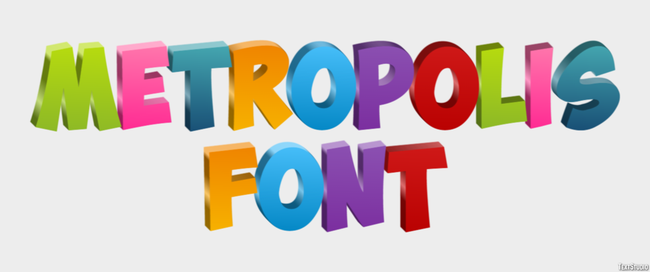 Metropolis Font Text Effect