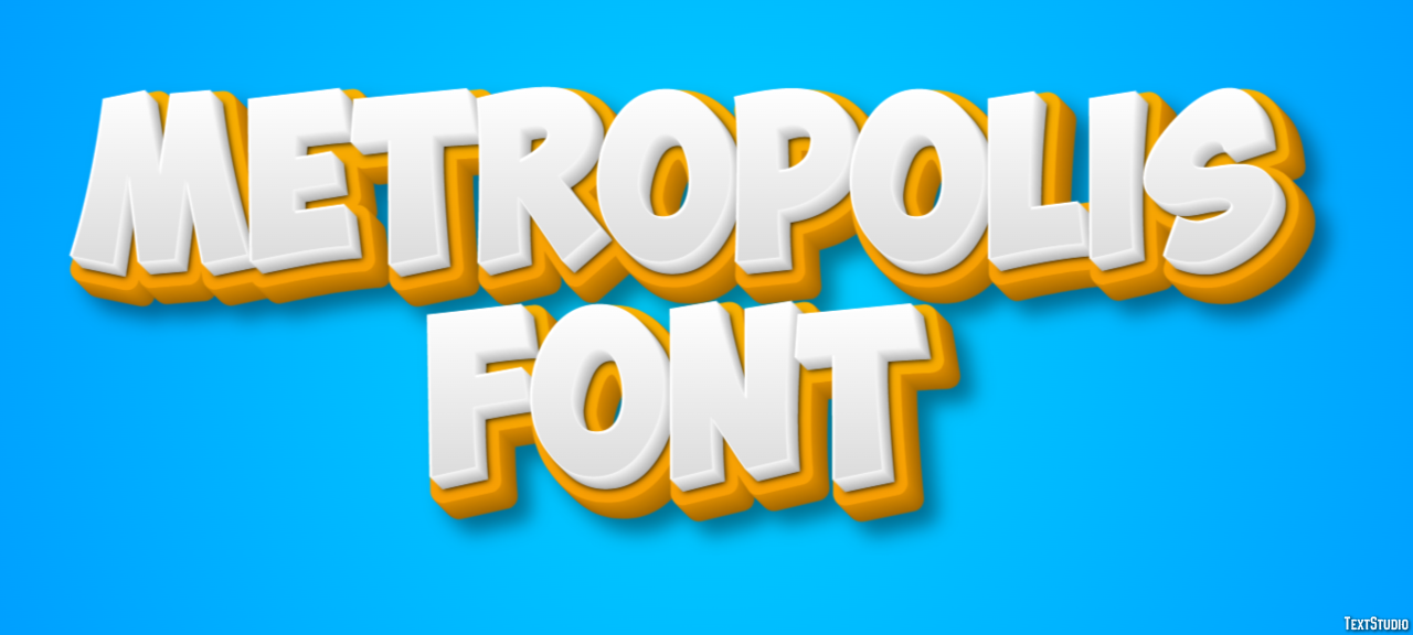 Metropolis Font Text Effect