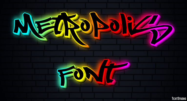 Metropolis Font Text Effect