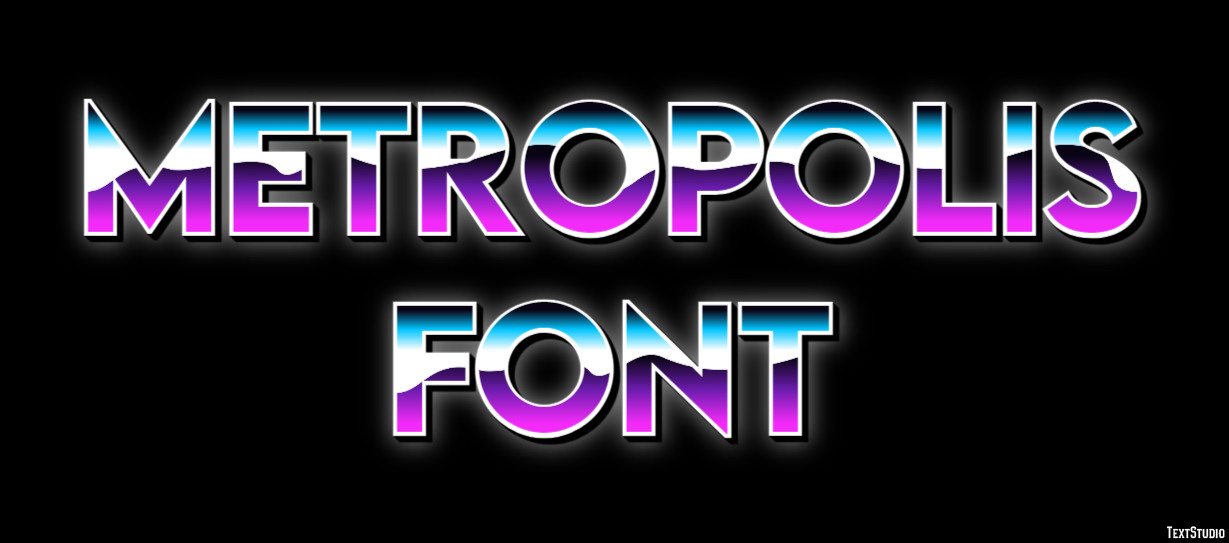 Metropolis Font Text Effect