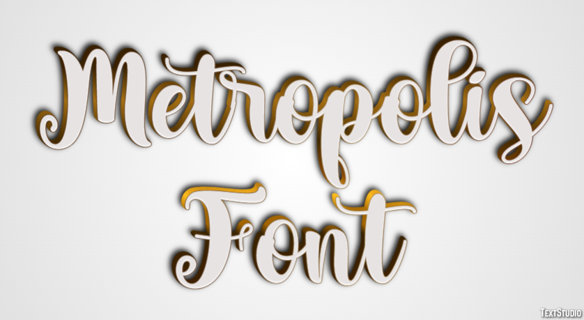 Metropolis Font Text Effect