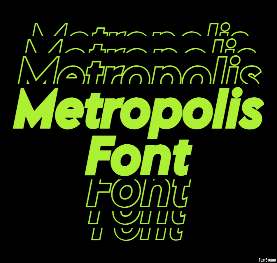 Metropolis Font Text Effect