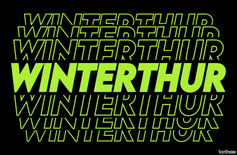 Winterthur テキスト効果