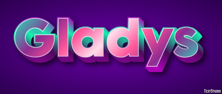 Gladys Text effect