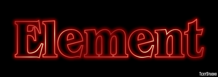 Element Efeito de texto