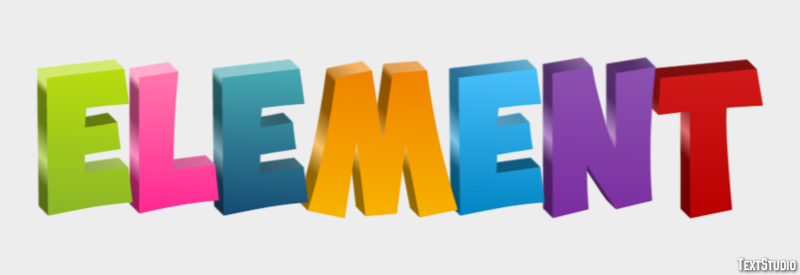 Element Efeito de texto
