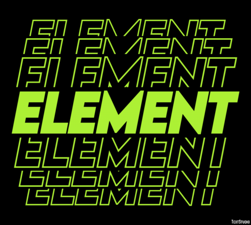 Element Efeito de texto