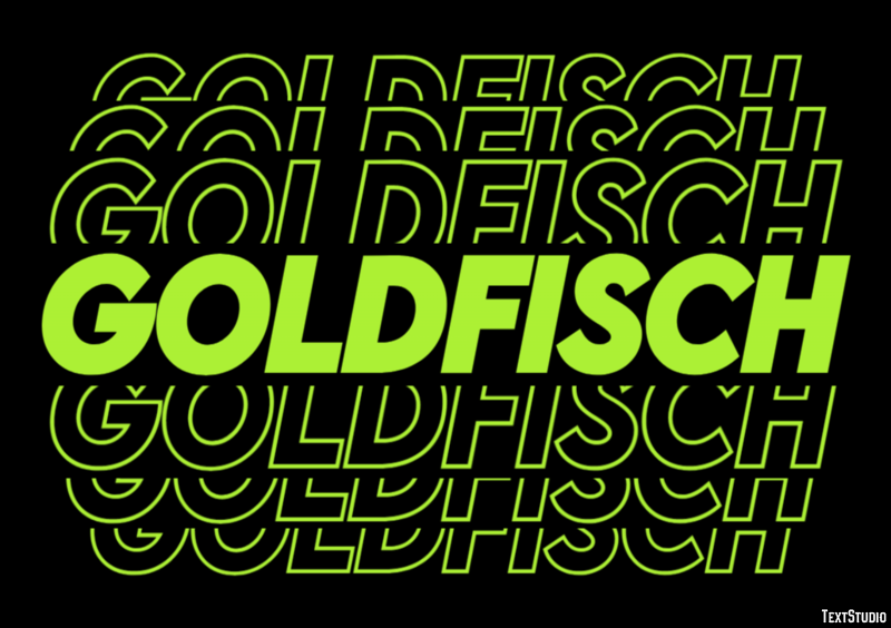 Goldfisch Texteffekt