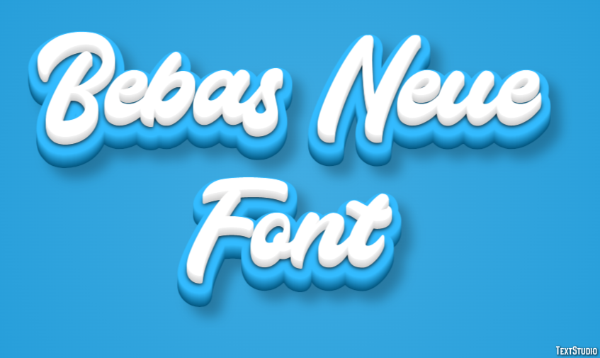 Bebas Neue Font Text Effect