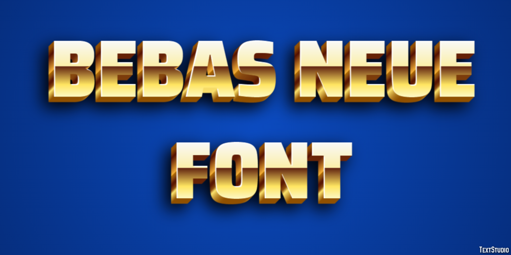 Bebas Neue Font Texteffekt