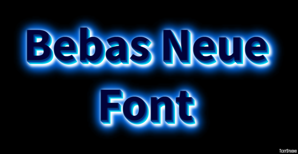 Bebas Neue Font Text Effect