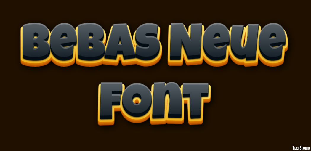 Bebas Neue Font Texteffekt