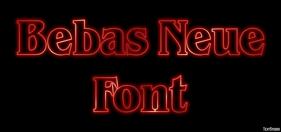 Bebas Neue Font Text Effect