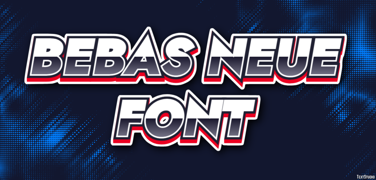 Bebas Neue Font Text Effect