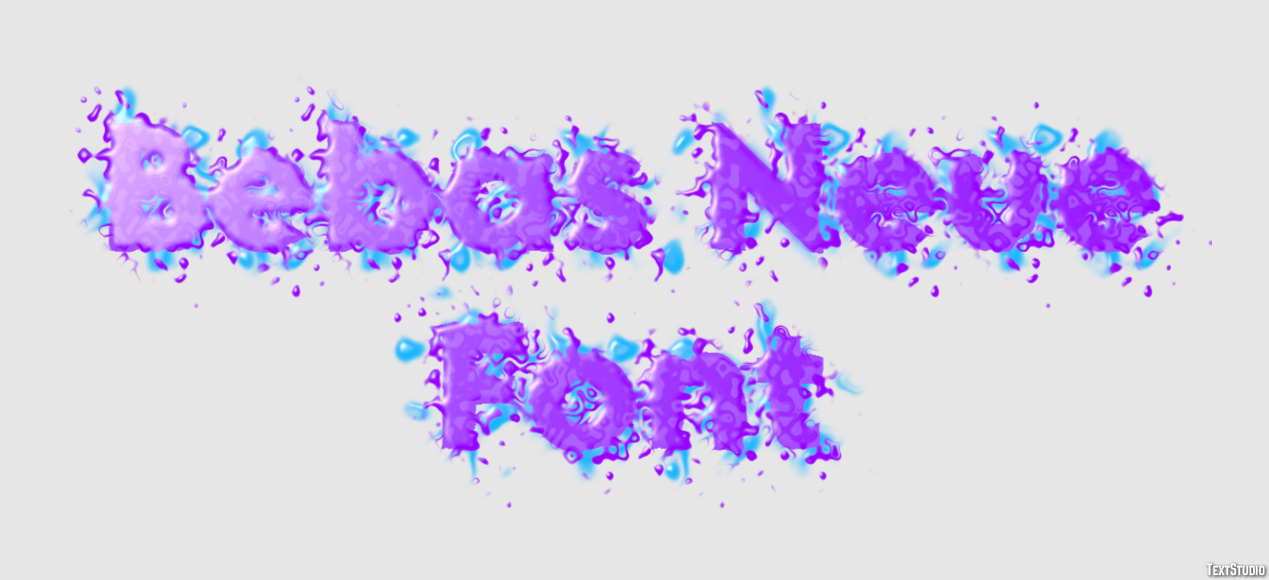 Bebas Neue Font Text Effect