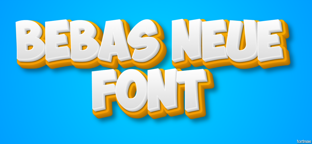 Bebas Neue Font Texteffekt