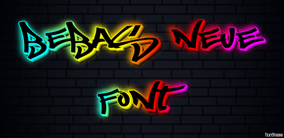 Bebas Neue Font Text Effect