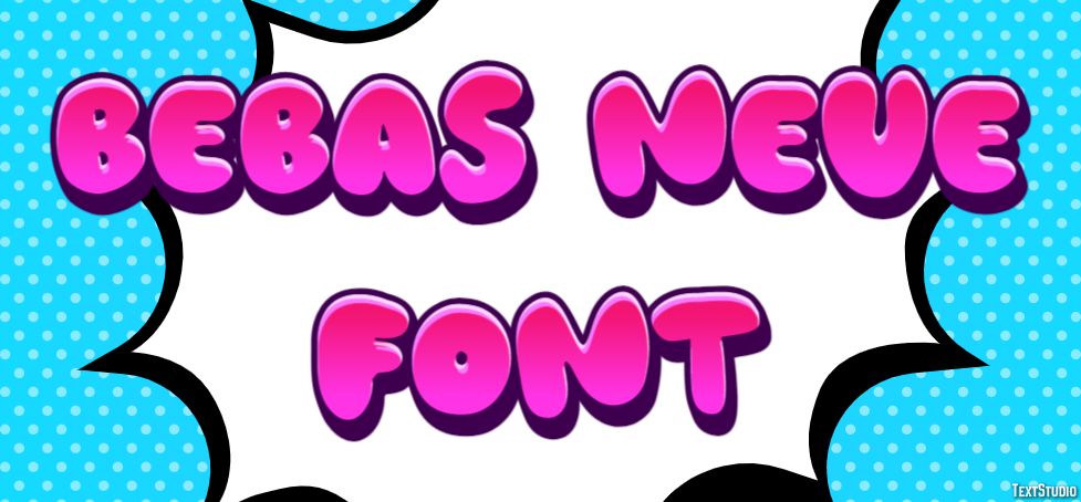 Bebas Neue Font Text Effect