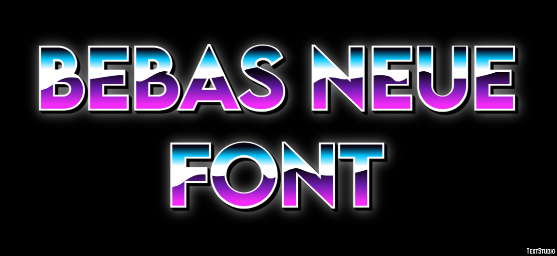 Bebas Neue Font Text Effect