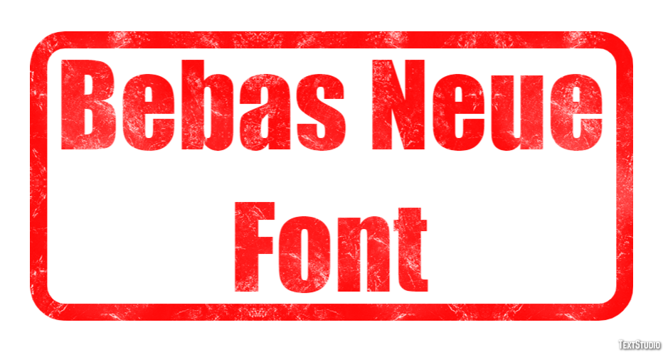 Bebas Neue Font Text Effect